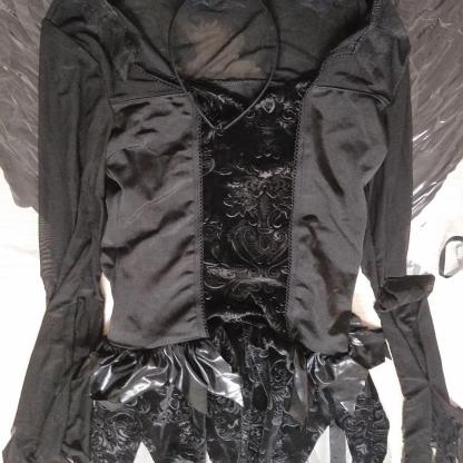 Zombie Dark Angel Women’s Costume | Gothic Evil Angel Cosplay | Halloween Ghost Bride Outfit-Astricos