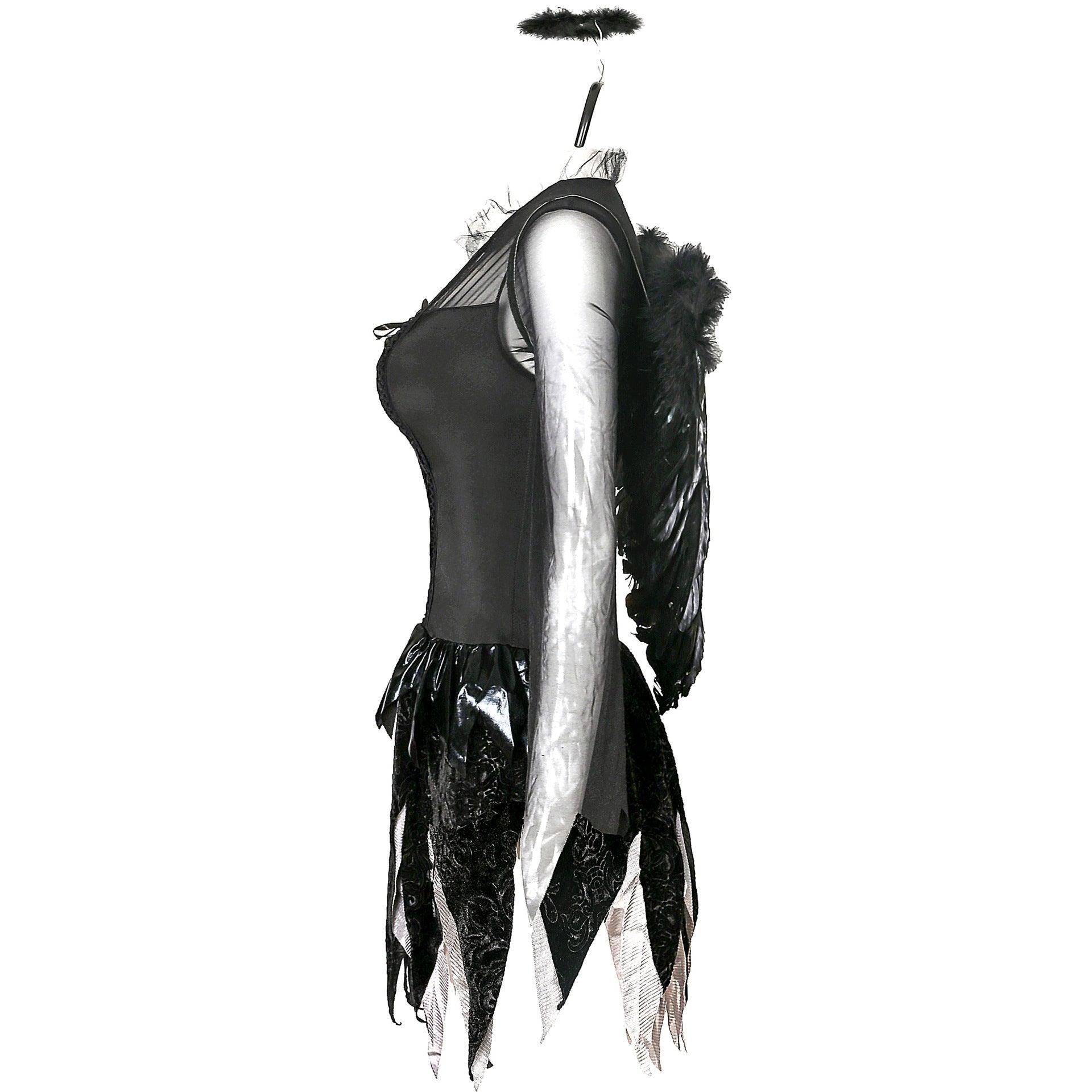 Zombie Dark Angel Women’s Costume | Gothic Evil Angel Cosplay | Halloween Ghost Bride Outfit-Astricos