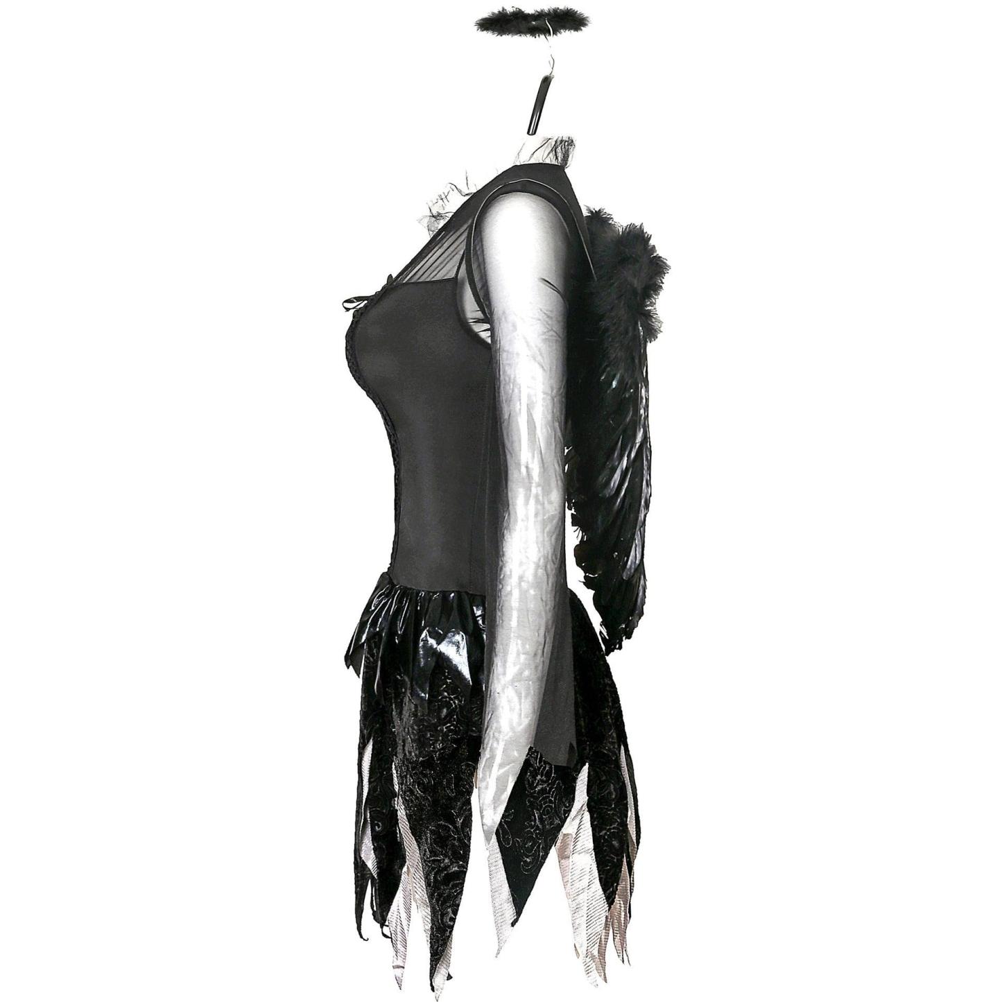 Zombie Dark Angel Women’s Costume | Gothic Evil Angel Cosplay | Halloween Ghost Bride Outfit-Astricos