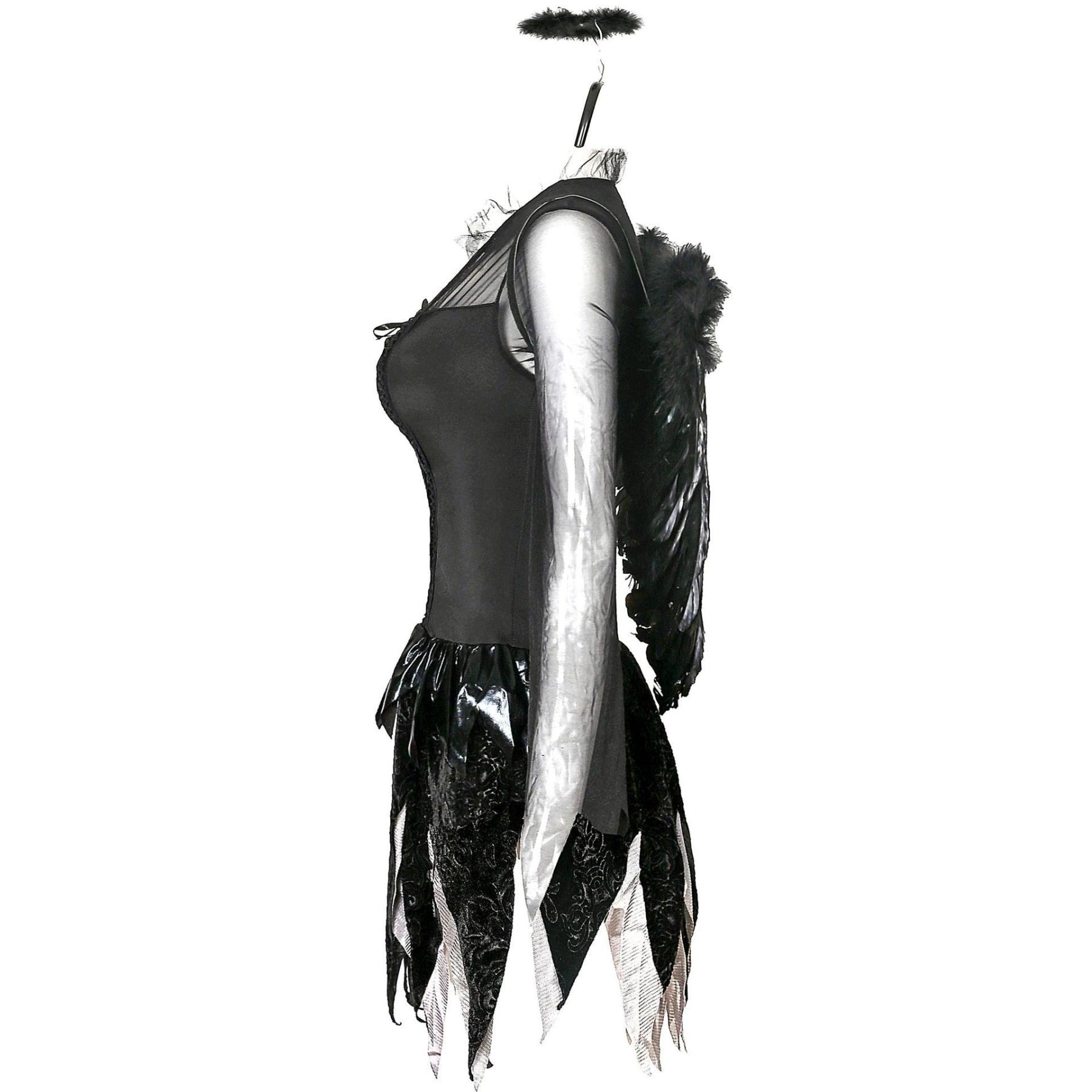 Zombie Dark Angel Women’s Costume | Gothic Evil Angel Cosplay | Halloween Ghost Bride Outfit-Astricos