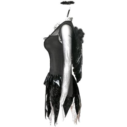 Zombie Dark Angel Women’s Costume | Gothic Evil Angel Cosplay | Halloween Ghost Bride Outfit-Astricos
