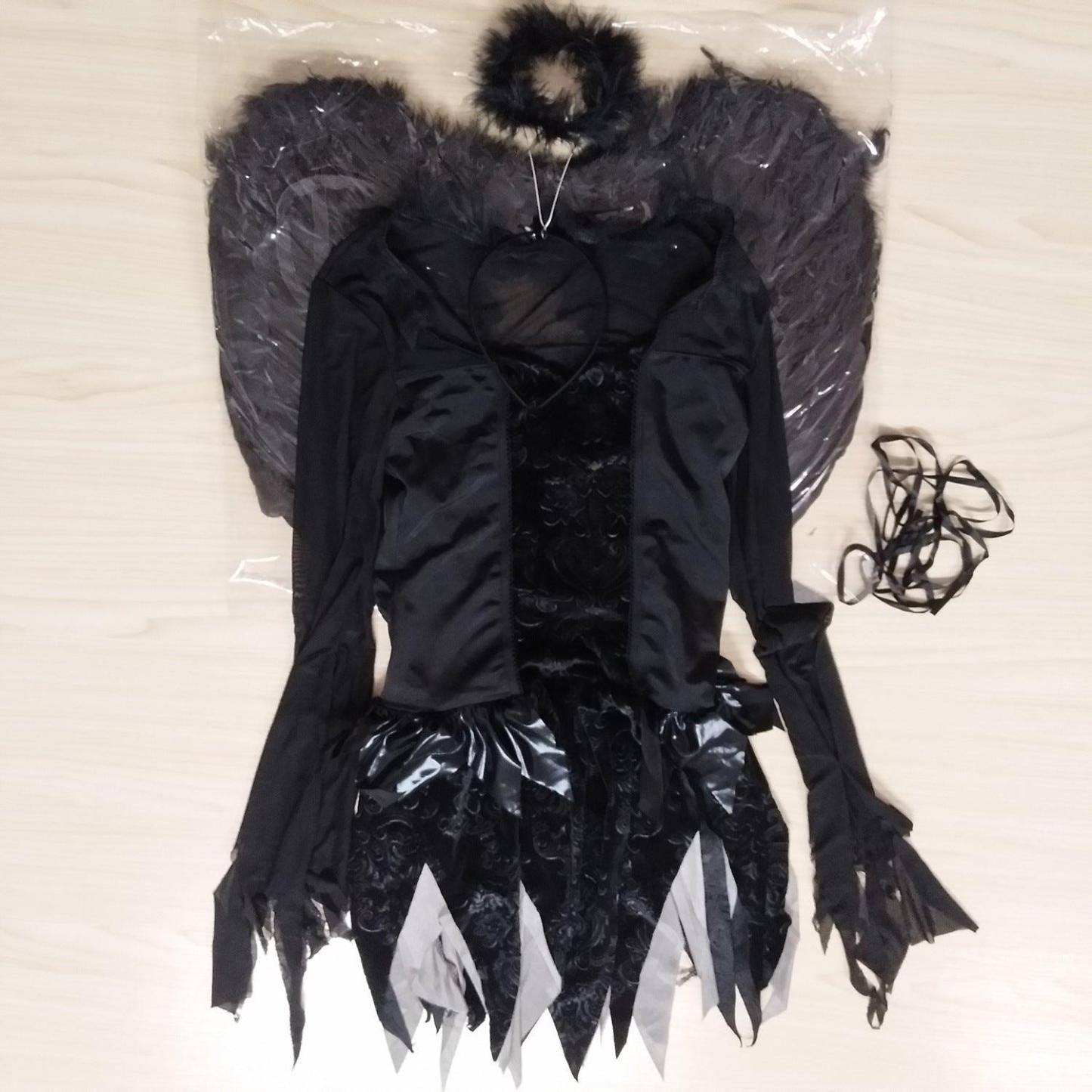 Zombie Dark Angel Women’s Costume | Gothic Evil Angel Cosplay | Halloween Ghost Bride Outfit-Astricos