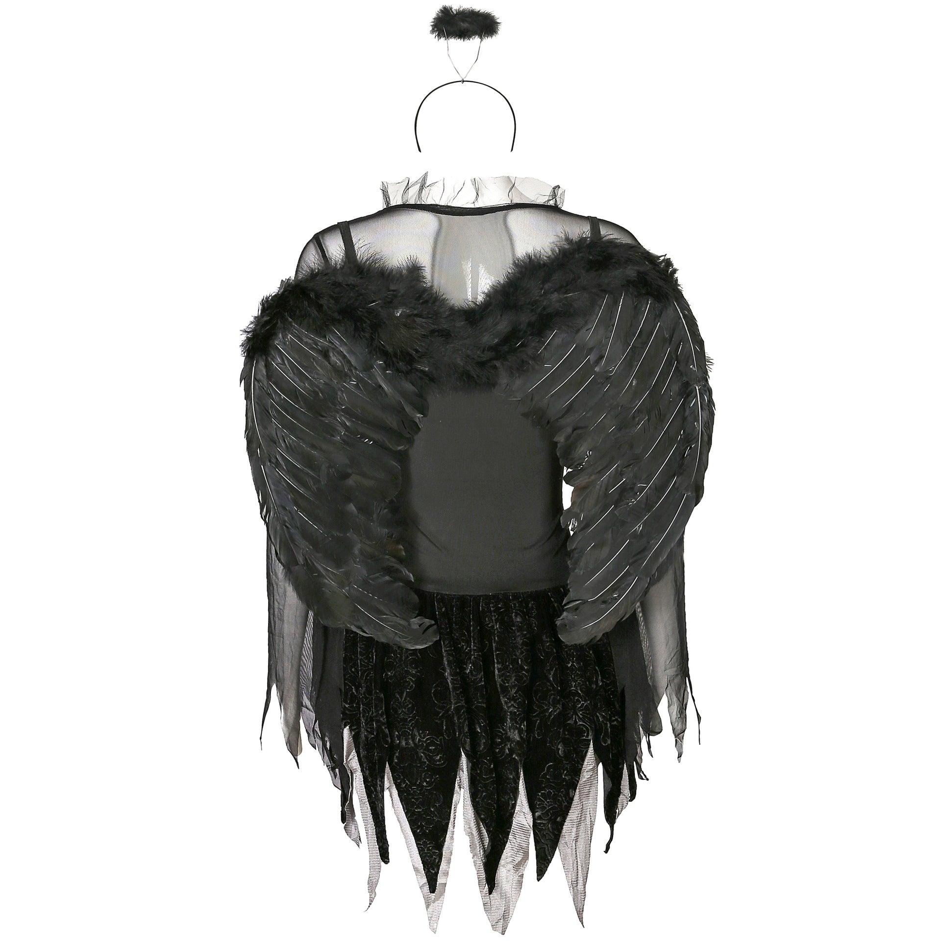 Zombie Dark Angel Women’s Costume | Gothic Evil Angel Cosplay | Halloween Ghost Bride Outfit-Astricos
