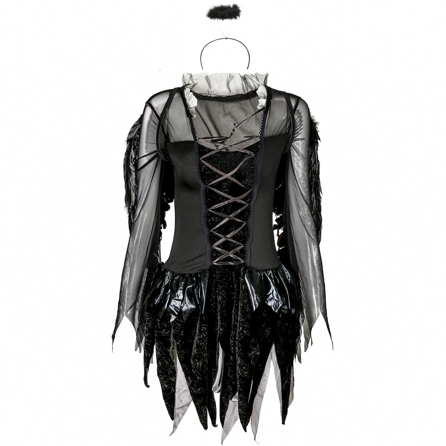 Zombie Dark Angel Women’s Costume | Gothic Evil Angel Cosplay | Halloween Ghost Bride Outfit-Astricos