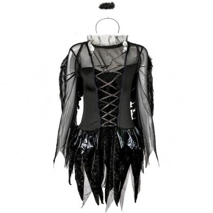 Zombie Dark Angel Women’s Costume | Gothic Evil Angel Cosplay | Halloween Ghost Bride Outfit-Astricos