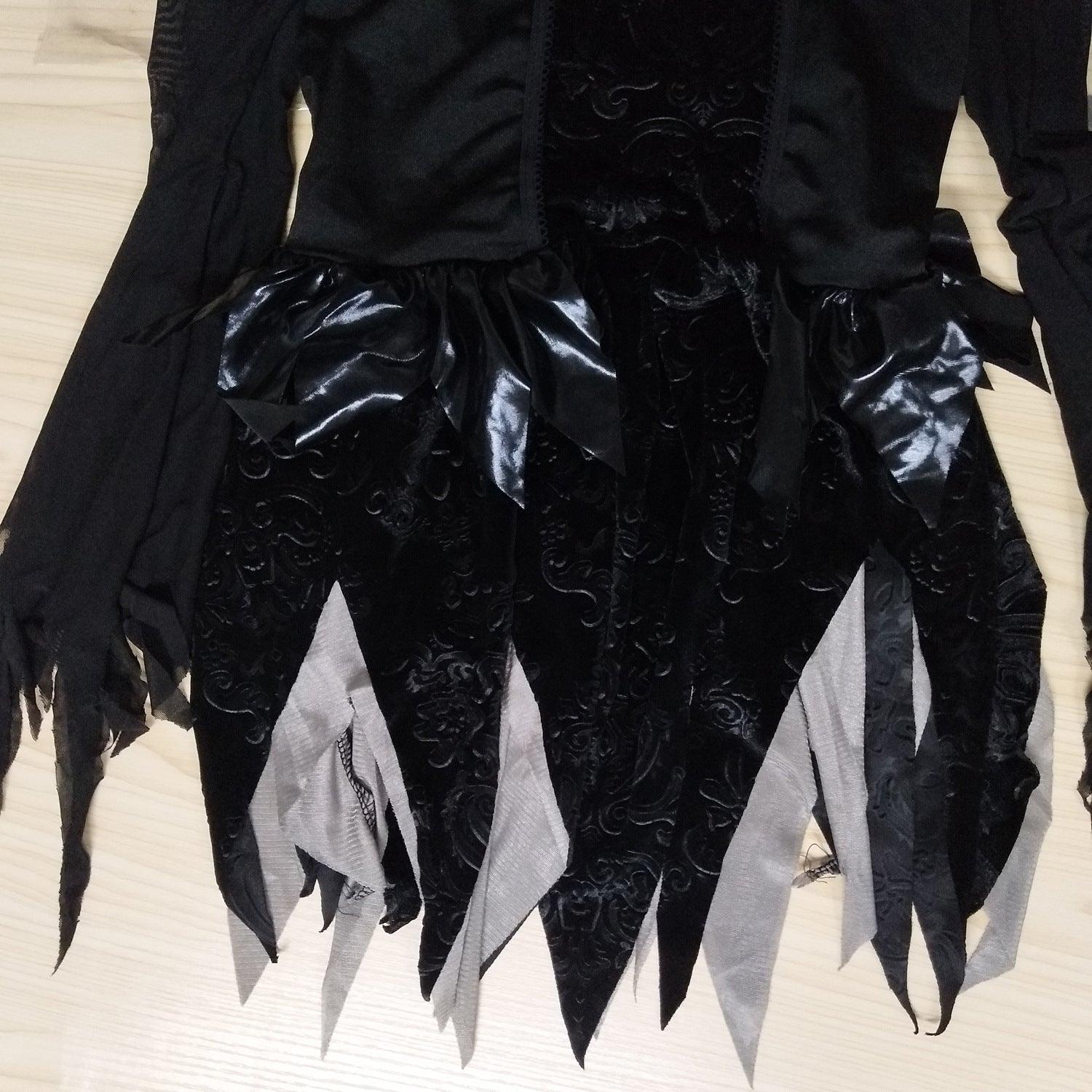 Zombie Dark Angel Women’s Costume | Gothic Evil Angel Cosplay | Halloween Ghost Bride Outfit-Astricos