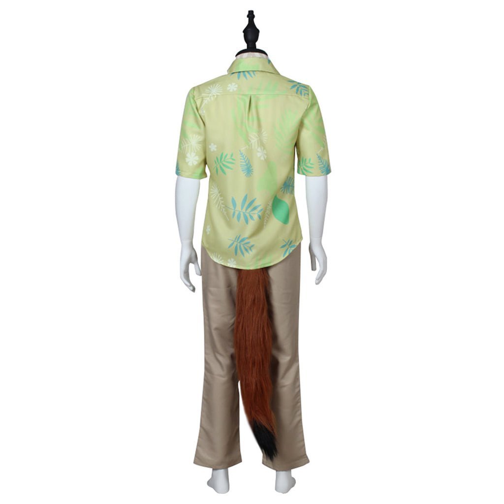 Zootopia Fox Nick Wilde Cosplay Costume Full Set with Ears & Tail for Halloween-Astricos