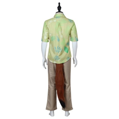 Zootopia Fox Nick Wilde Cosplay Costume Full Set with Ears & Tail for Halloween-Astricos