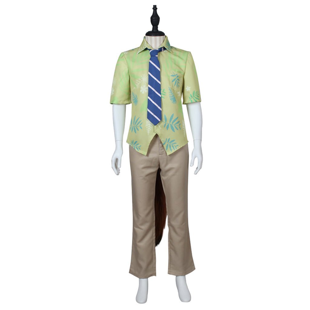 Zootopia Fox Nick Wilde Cosplay Costume Full Set with Ears & Tail for Halloween-Astricos
