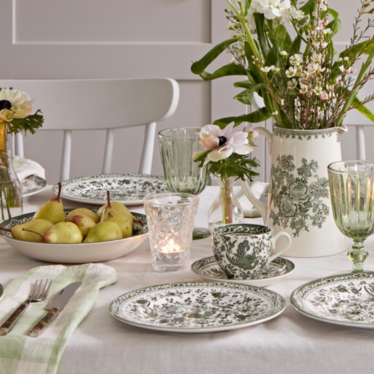 Green Regal Peacock Tea Saucer