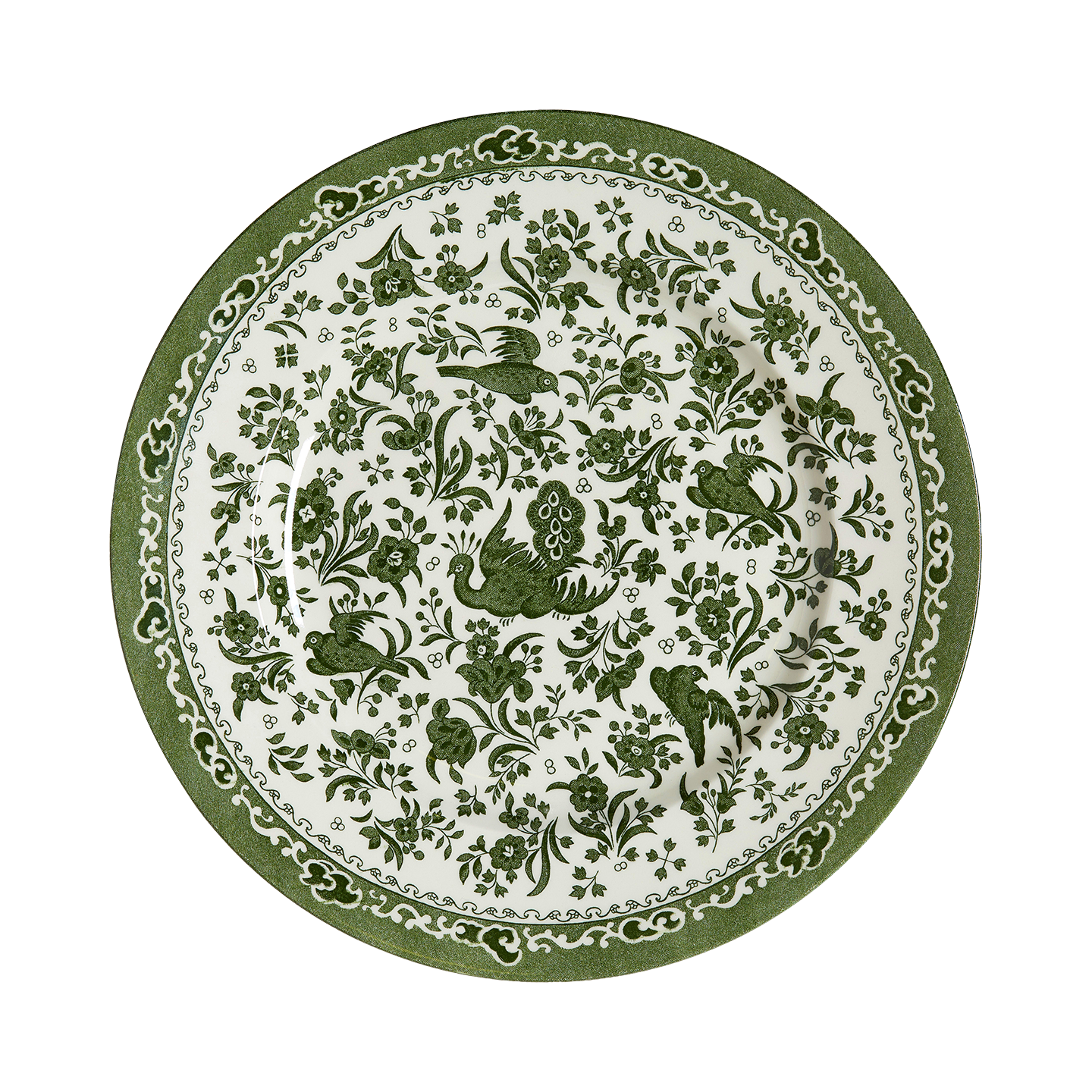 Green Regal Peacock Dinner Plate