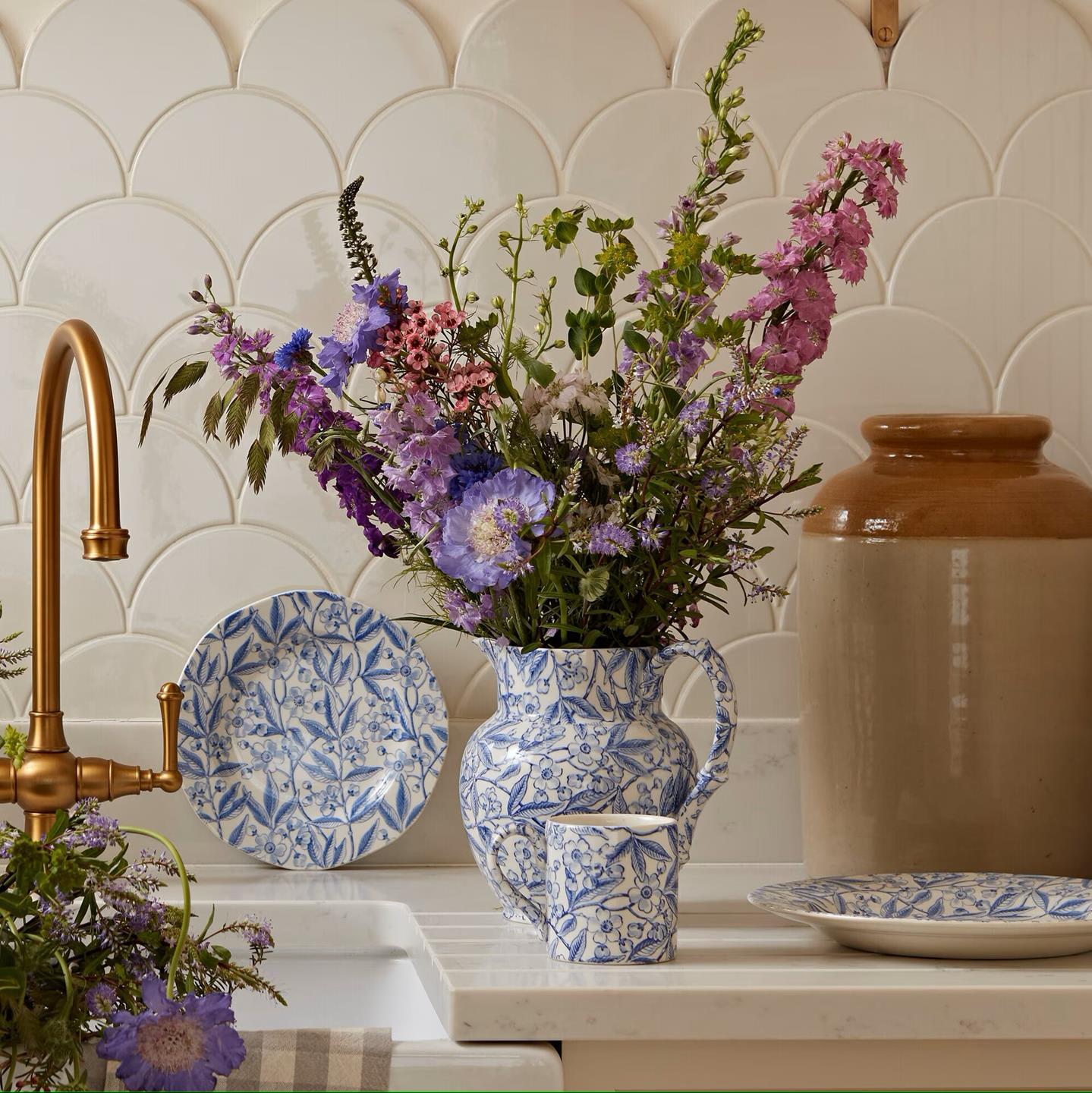 Blue Prunus | Handcrafted English Pottery | Burleigh Pottery USA