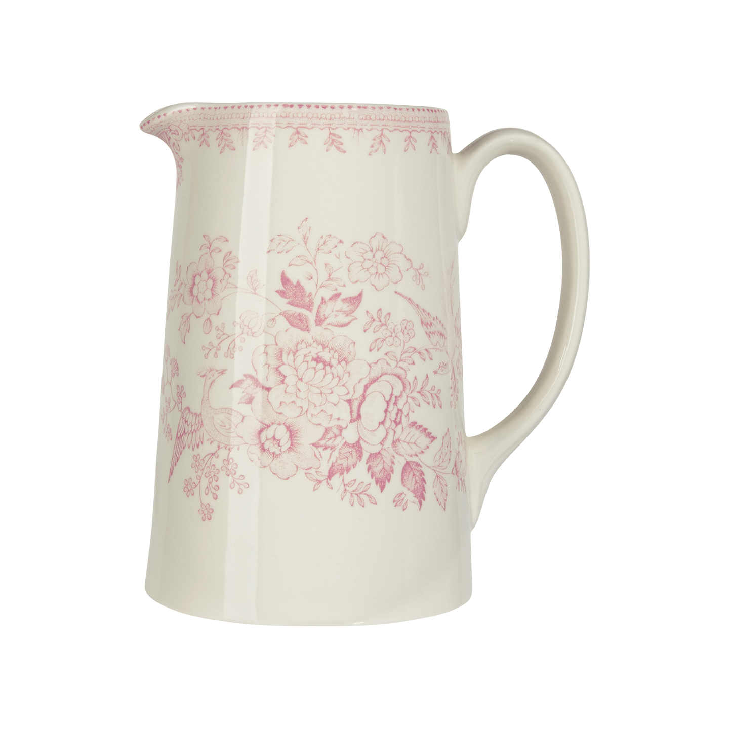 Pink Asiatic Pheasants Medium Tankard Jug - Thumbnail 5
