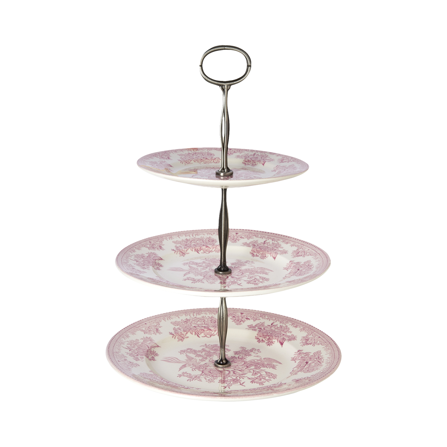 Pink Asiatic Pheasants 3 Tier Cake Stand Gift Set – Burleigh Pottery