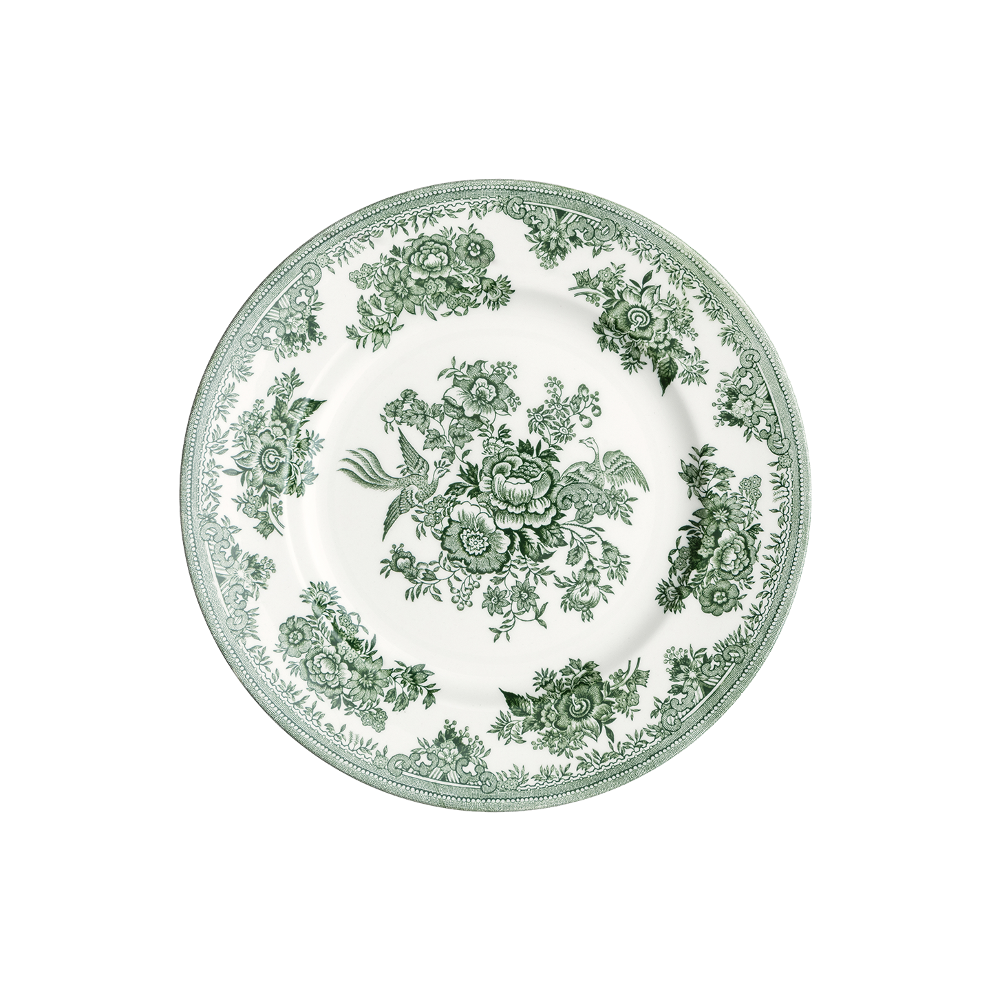 Green Asiatic Pheasants Plate 約22.5センチ４枚 Burleigh Dark Green Asiatic Pheasants Dinnerware – Hester & Cook