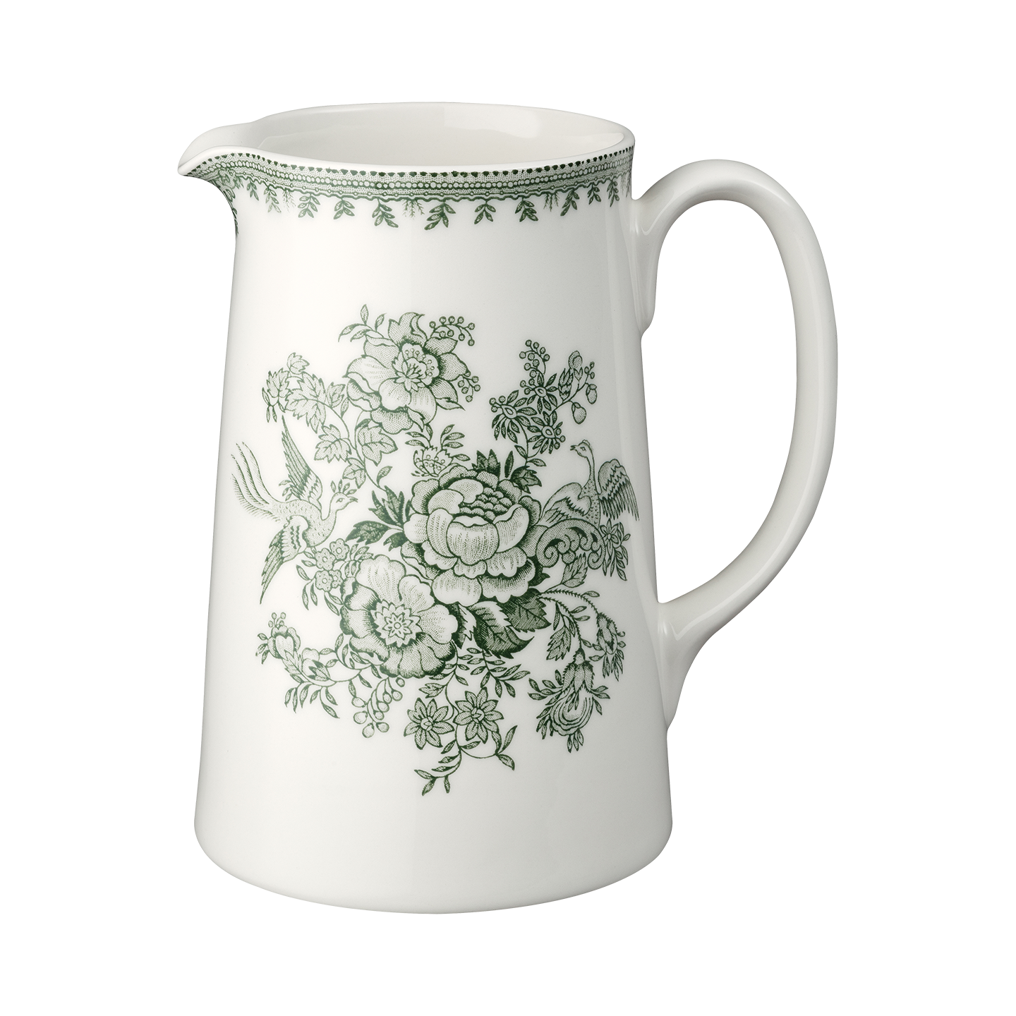 Dark Green Asiatic Pheasants Large Tankard Jug