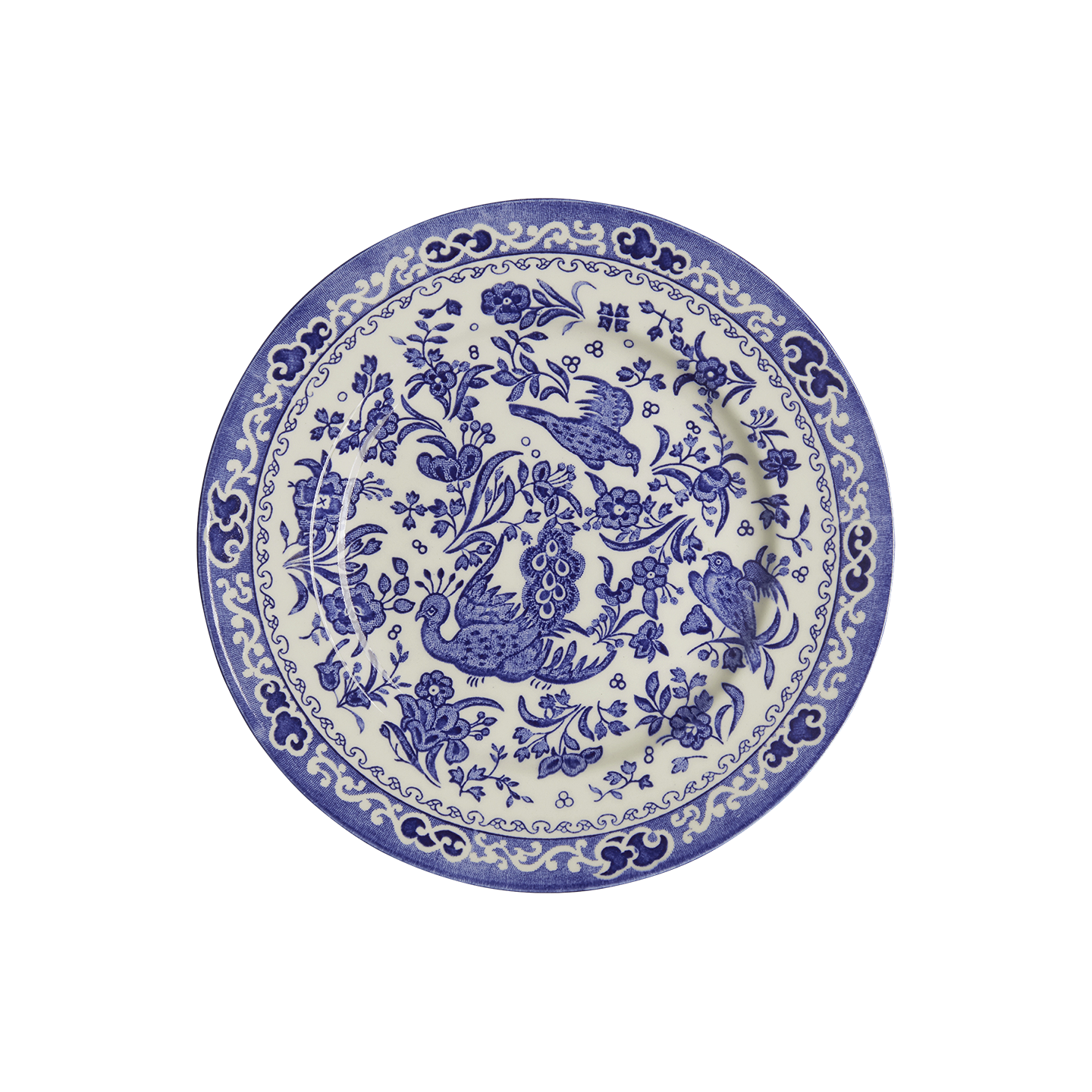 クッション・座布団 Burleigh Regal Peacock Cushion Blue Regal Peacock Appetizer Plate – Burleigh Pottery