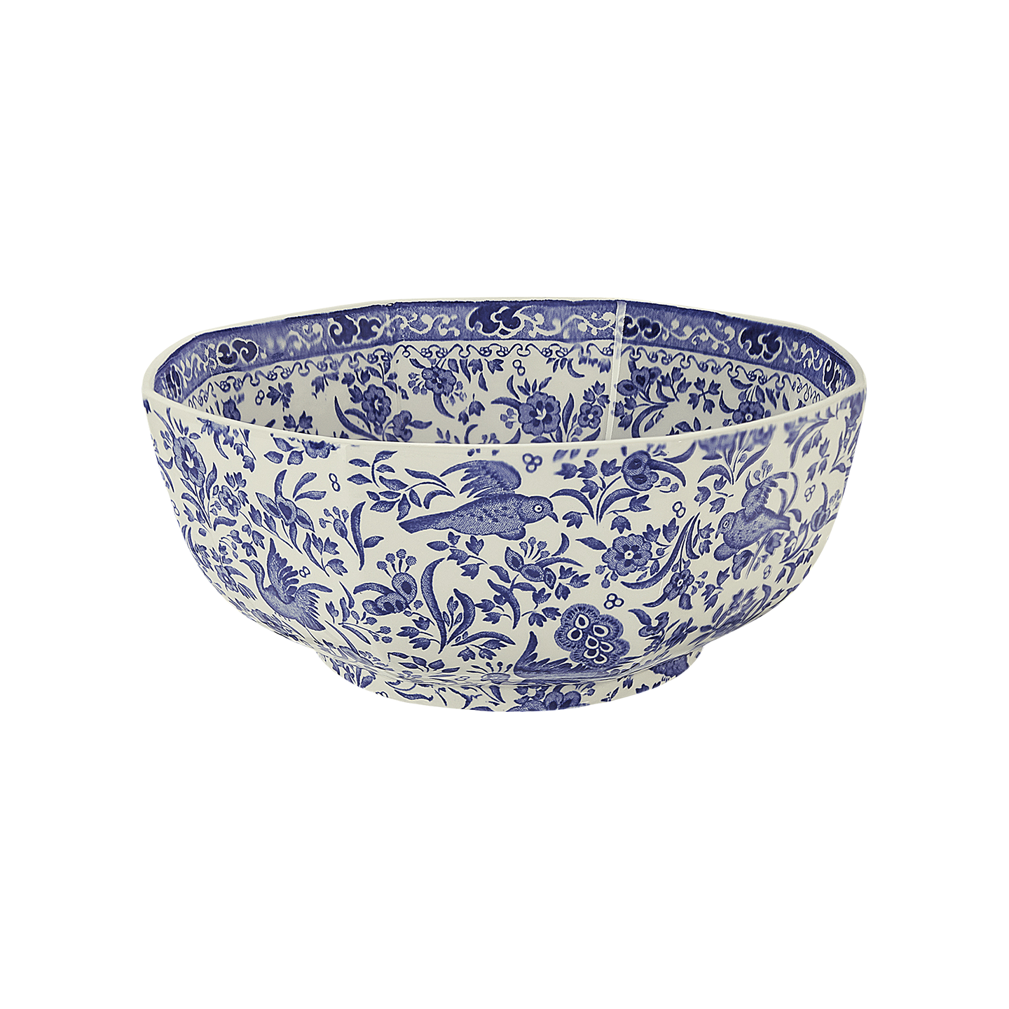 Blue Regal Peacock Octagonal Bowl Medium – Burleigh Pottery