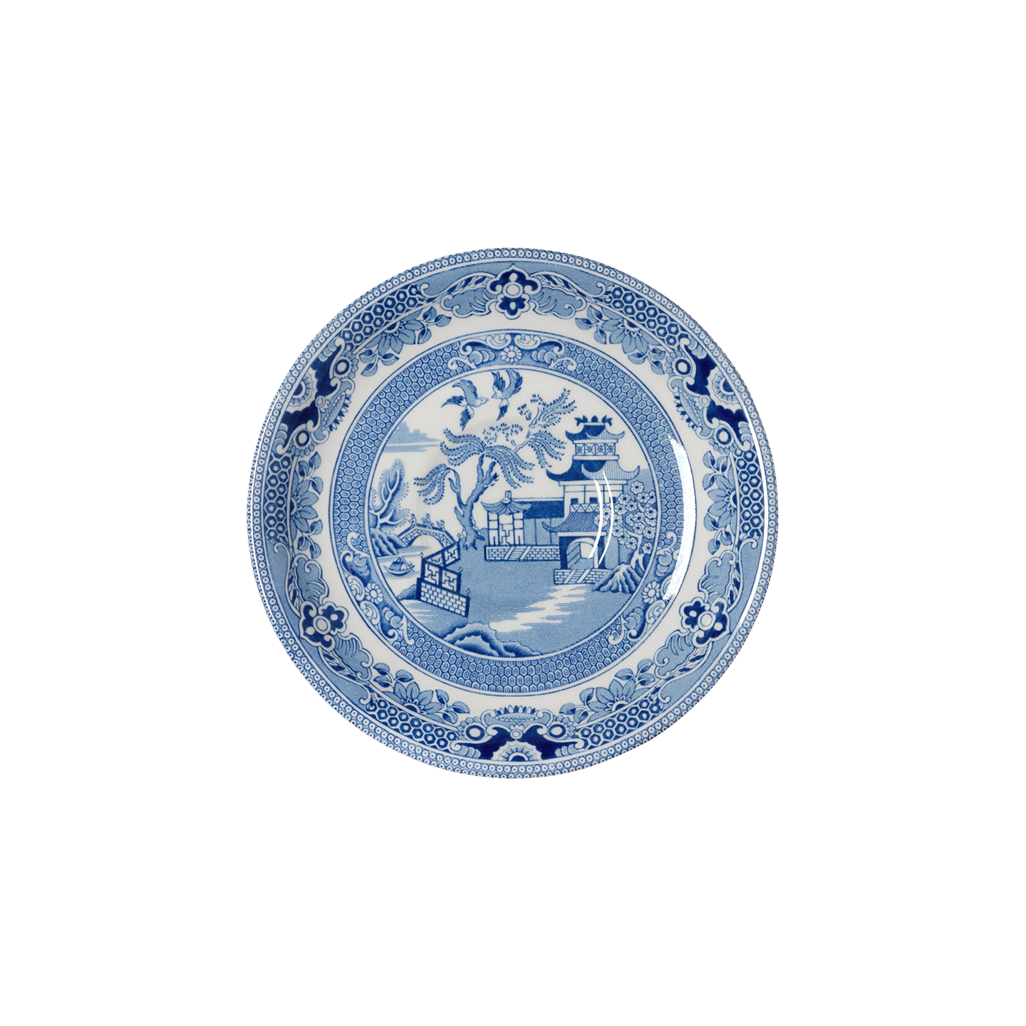 Blue Willow Tea Saucer – Burleigh Pottery