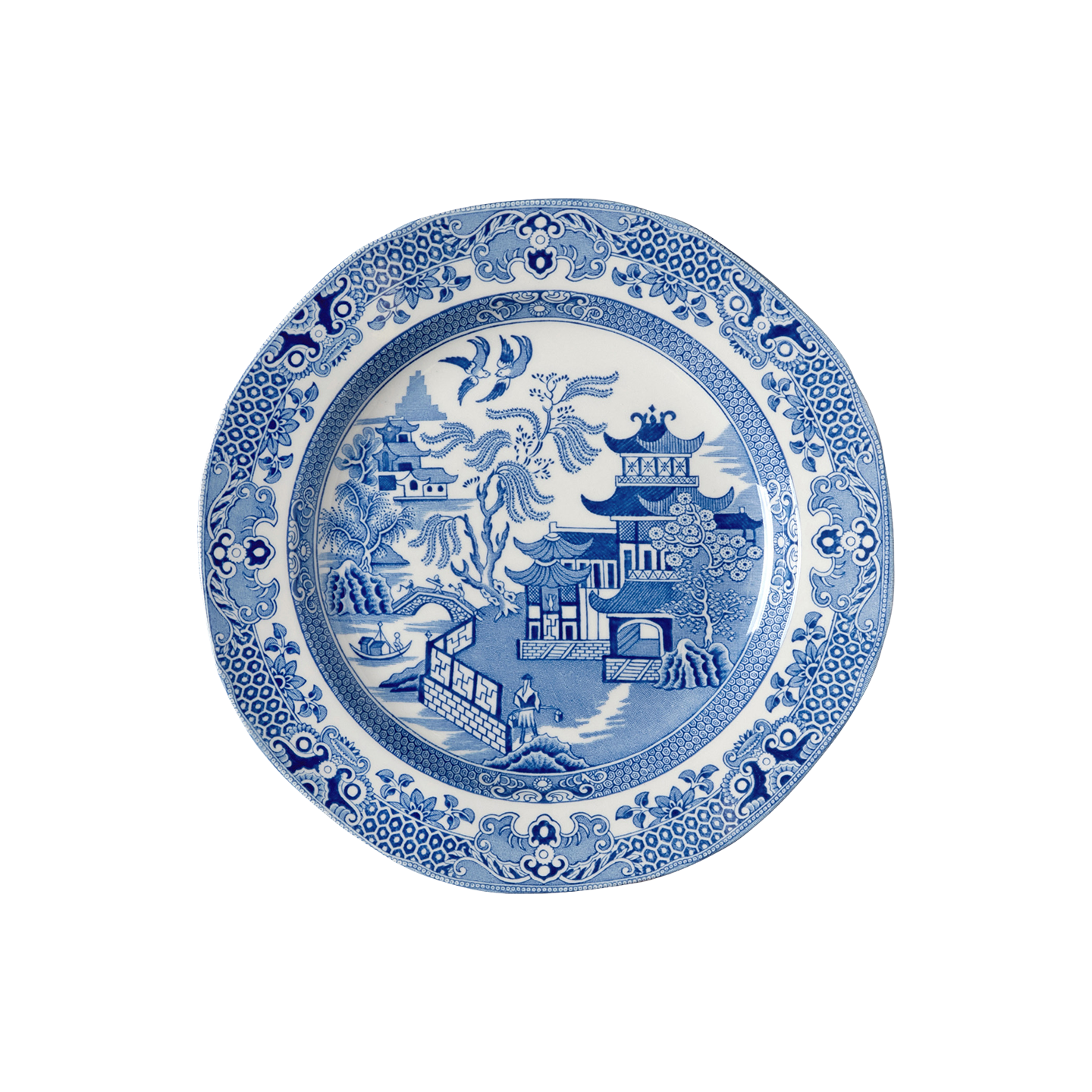 バーレイ プラム プルナス 22.5cm皿　1枚　レア　Burleigh Burleigh バーレイ BLUE FELICITY プレート / 21.5cm #84520