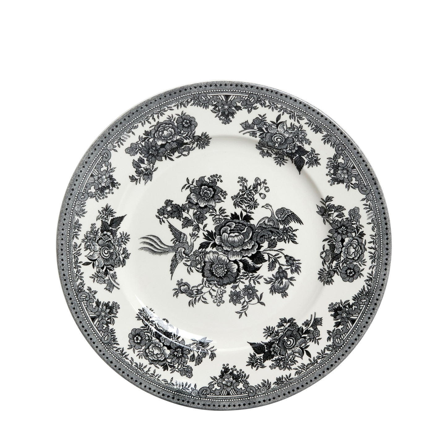 Black Asiatic Pheasants Salad Plate – Burleigh Pottery