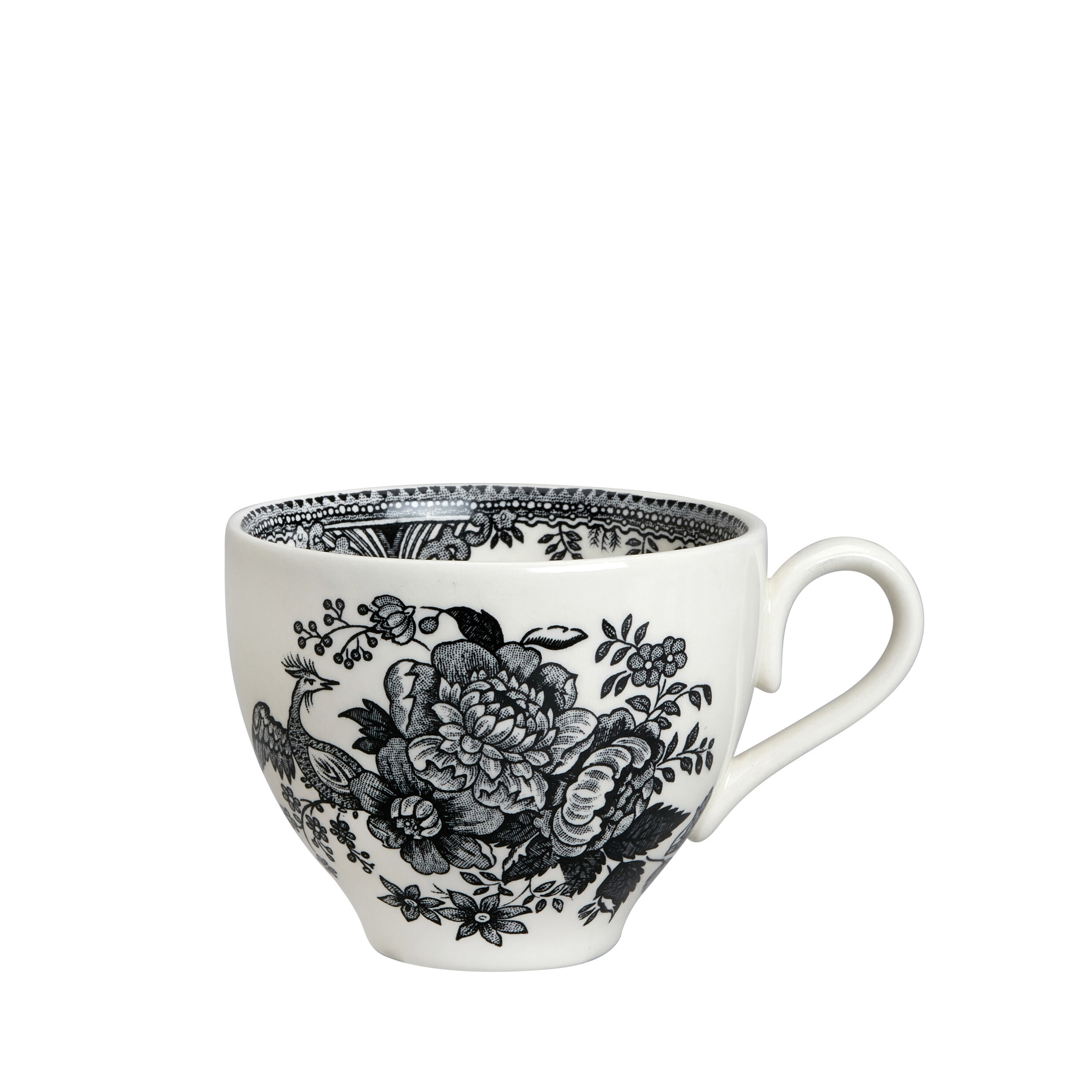 Black Asiatic Pheasants Teacup 187ml