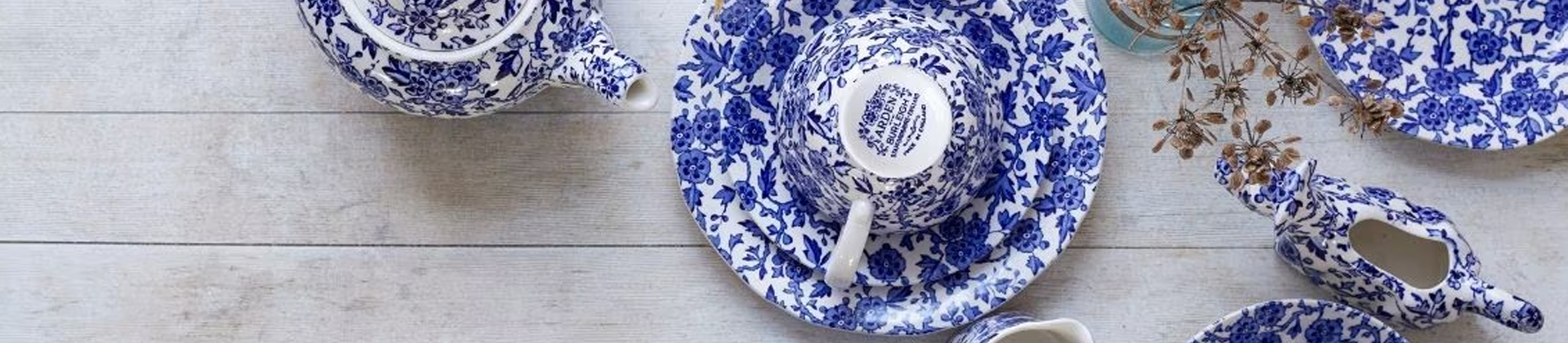 Burleigh Arden サンドウィッチプレート 2枚セット Blue Arden | Handmade in England | Burleigh Pottery USA