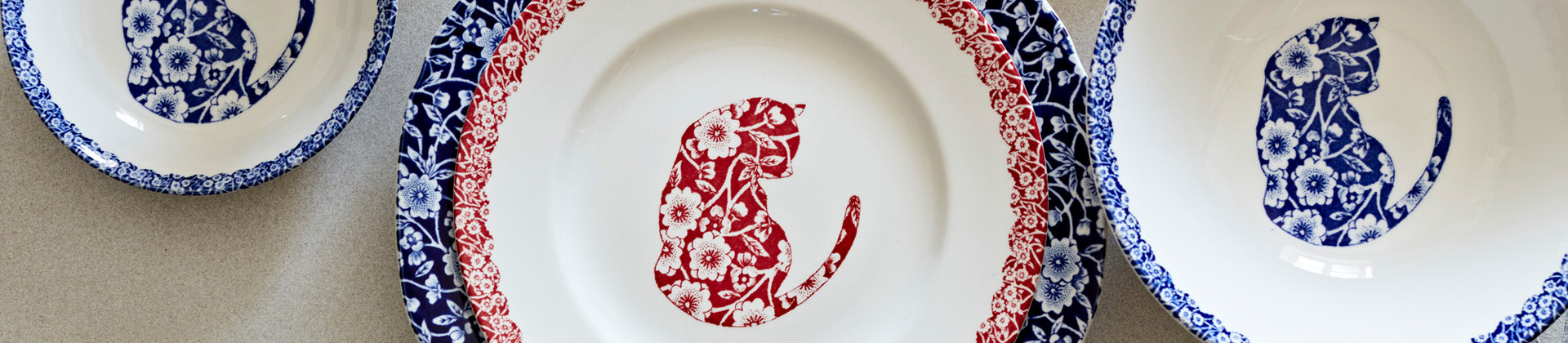 Calico Cats | Handmade Pottery from England | Burleigh Pottery USA