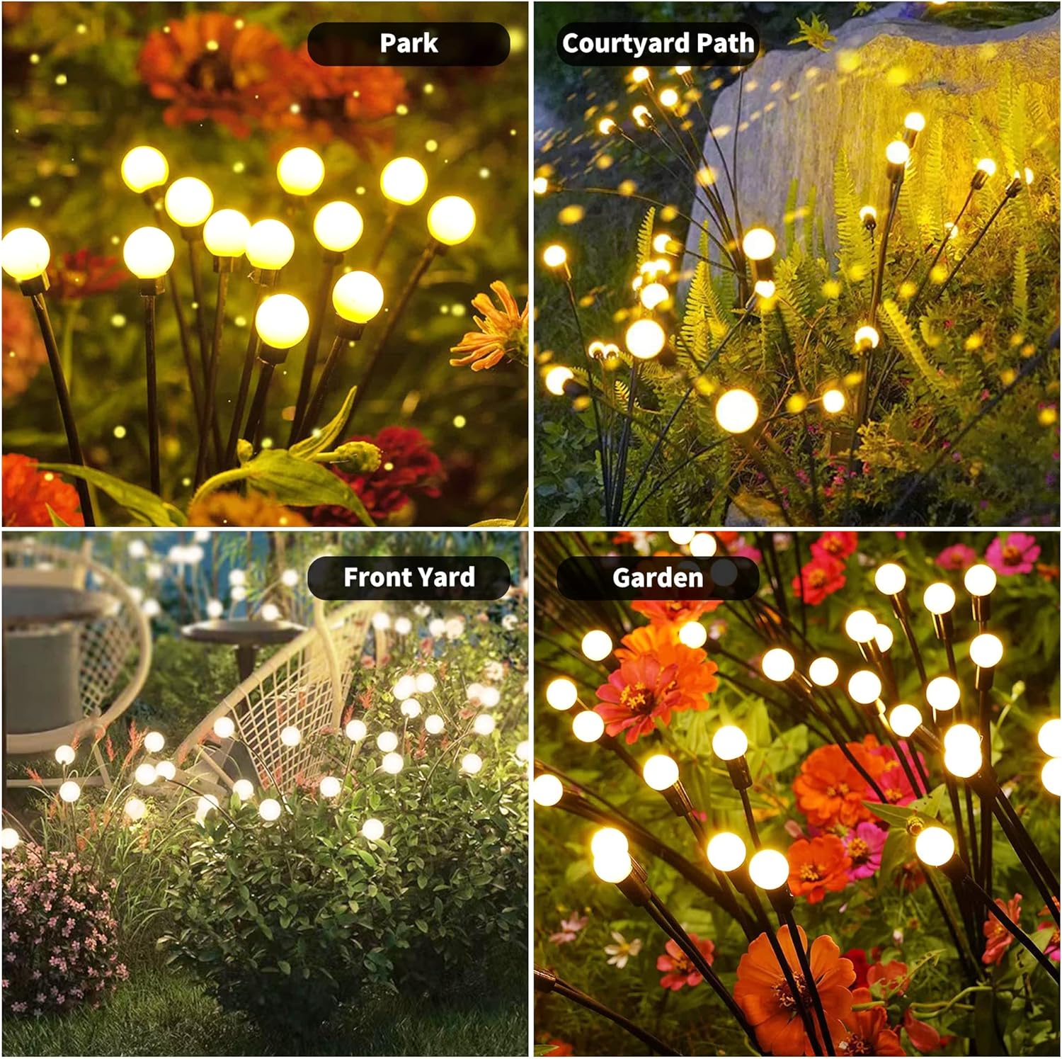 💡10 LED Firefly Lights Solar Lights,  Waterproof Solar Lighting Garden Lighting💡