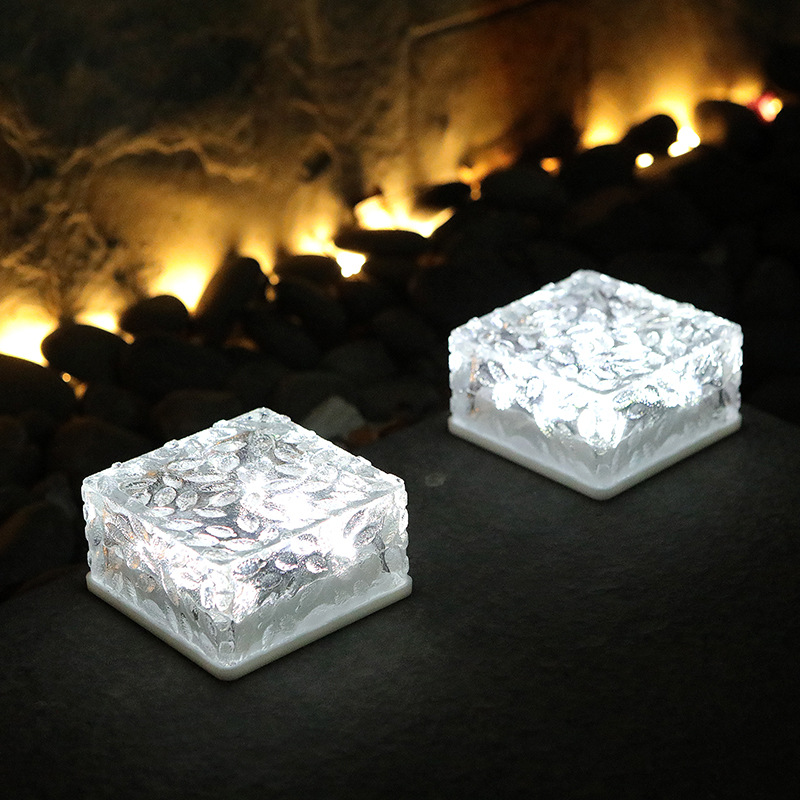 💡Solar LED Floor Light Outdoor Glass Brick Light Ice Brick Light 💡