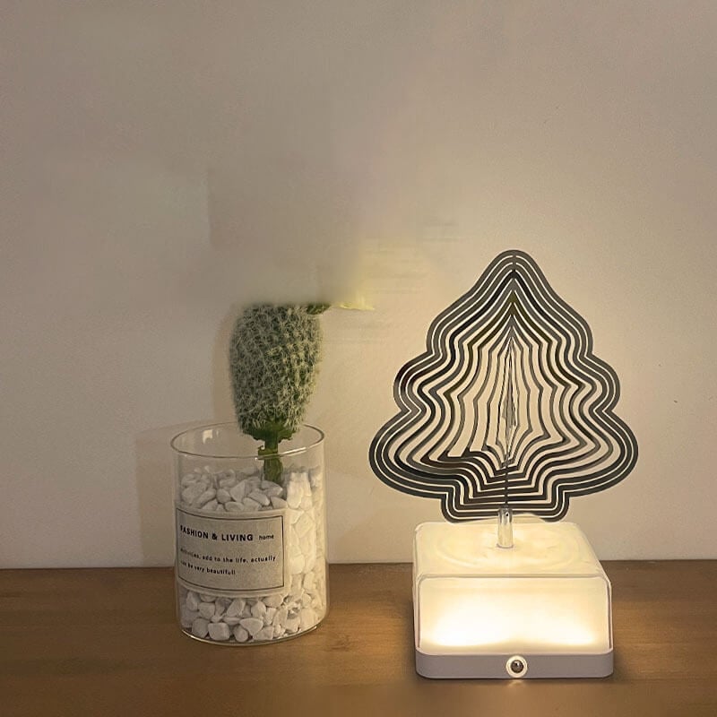 🎄LED 3D Rotating Ambient Night Light 16 Colors💟