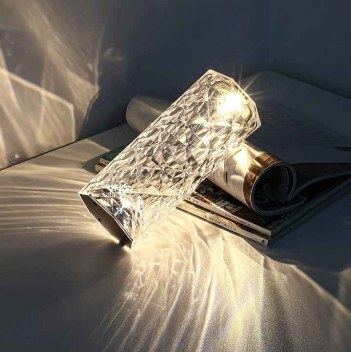 16 Colors Rose Rays Crystal Diamond Table Lamp