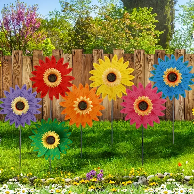 🌻Colorful Sunflower Windmill - used to decorate the garden💐