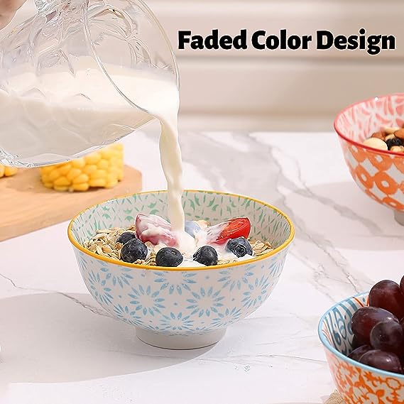 Ceramic Bowls, 10 Oz Small Bowls, Set of 8 Ice Cream Bowls, Dessert Bowls, Cereal Bowls for Salsa, Rice, Sauce, Side Dishes, Snack, Condiment, 4.75 Inch-Microwave Dishwasher Safe