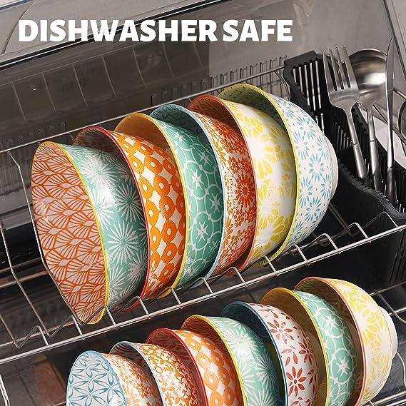 Ceramic Bowls, 10 Oz Small Bowls, Set of 8 Ice Cream Bowls, Dessert Bowls, Cereal Bowls for Salsa, Rice, Sauce, Side Dishes, Snack, Condiment, 4.75 Inch-Microwave Dishwasher Safe