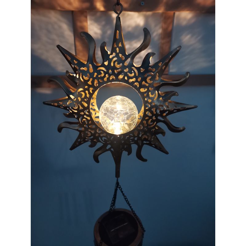 Solar Moon Wind Chime Hanging Lights -Outdoor Garden Lights