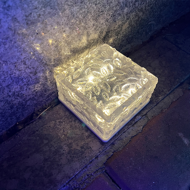  💡Solar LED Floor Light Outdoor Glass Brick Light Ice Brick Light 💡