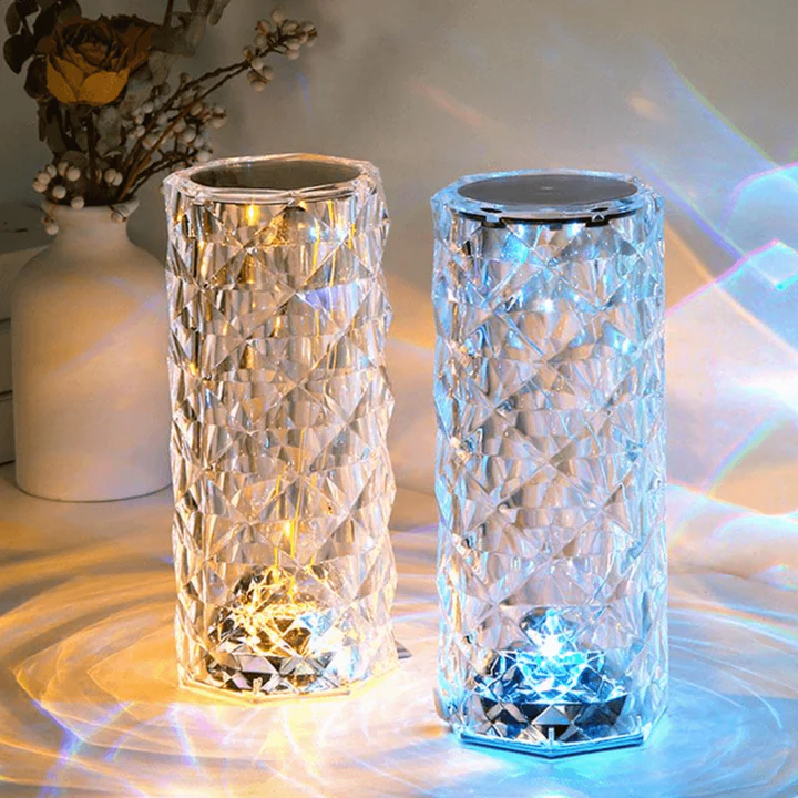 16 Colors Rose Rays Crystal Diamond Table Lamp