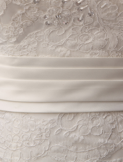 Floor-Length White Bridal Ball Gown Wedding Gown With Sweetheart Neck Applique-newarrivaldress