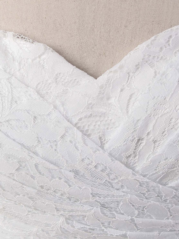 Mermaid Wedding Dress White Lace Fit And Flare Bridal Dress Sweetheart Strapless Train Fishtail Bridal Gown With Detachable Rhinestone Sash-newarrivaldress