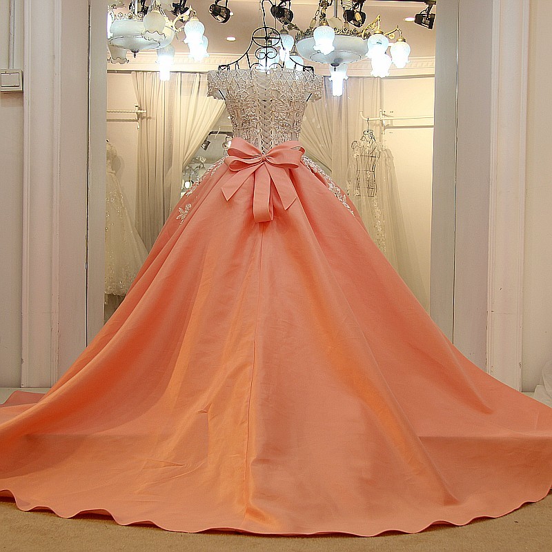 2021 V-neck Off-the-shoulder A-Line Floor-Length Appliques Prom Dress With Bow-newarrivaldress