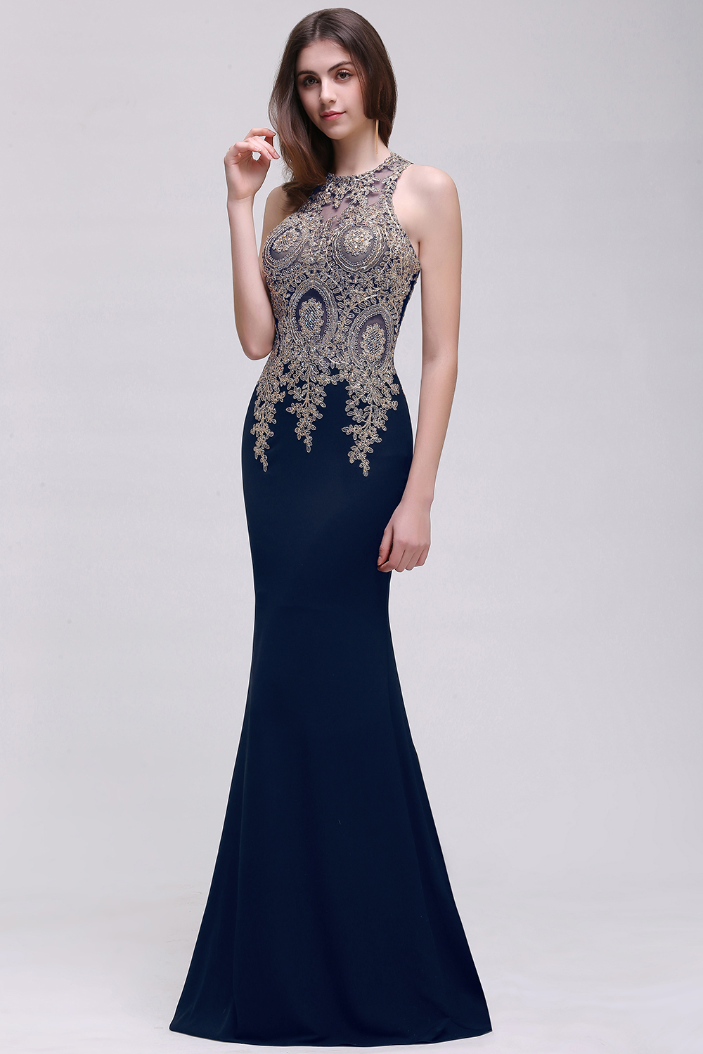 BROOKLYNN | Mermaid Black Prom Dresses with Lace Appliques-newarrivaldress
