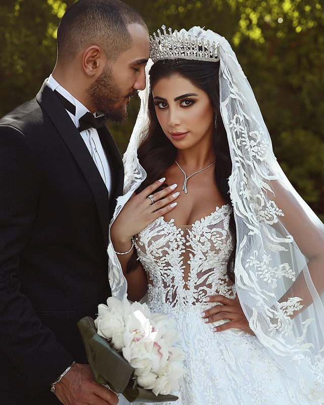 Elegant Lace Straps Wedding Dresses | 2021 Luxury Open Back Sleeveless Bridal Gowns-newarrivaldress