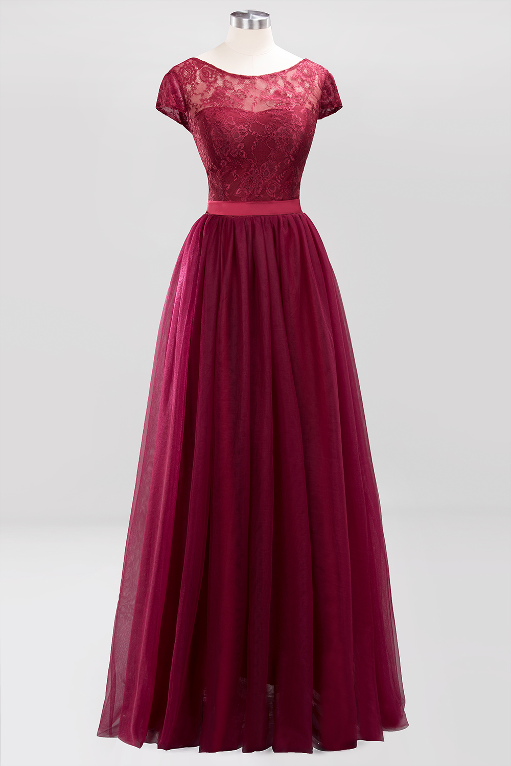 Chiffon Jewel Sleeveless Floor-Length Bridesmaid Dresses with Ruffles-newarrivaldress