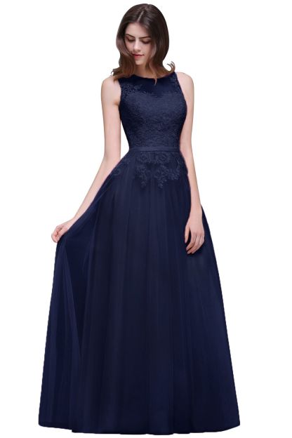 ATHENA | A-line Floor-Length Tulle Prom Dress With Lace-newarrivaldress