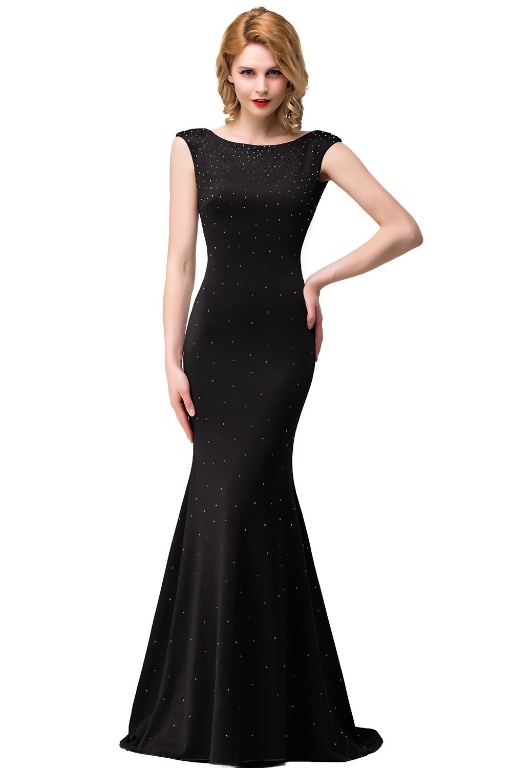 ERIKA | Mermaid Floor-Length Sleeveless Prom Dresses with Beads-newarrivaldress