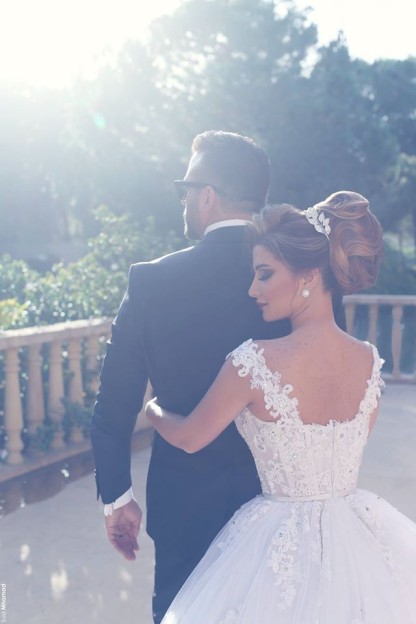 Beading Lace Custom Made Amazing Straps Ball Gown Wedding Dresses-newarrivaldress