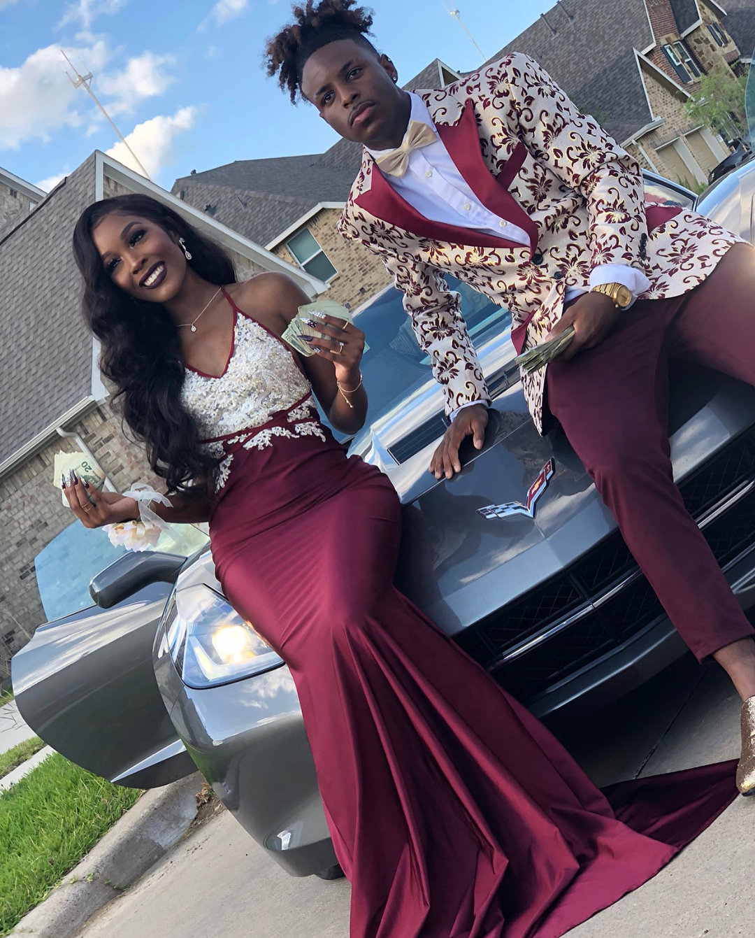 Sexy Burgundy Spaghetti Straps Applique Mermaid Sleeveless Prom Dresses-newarrivaldress