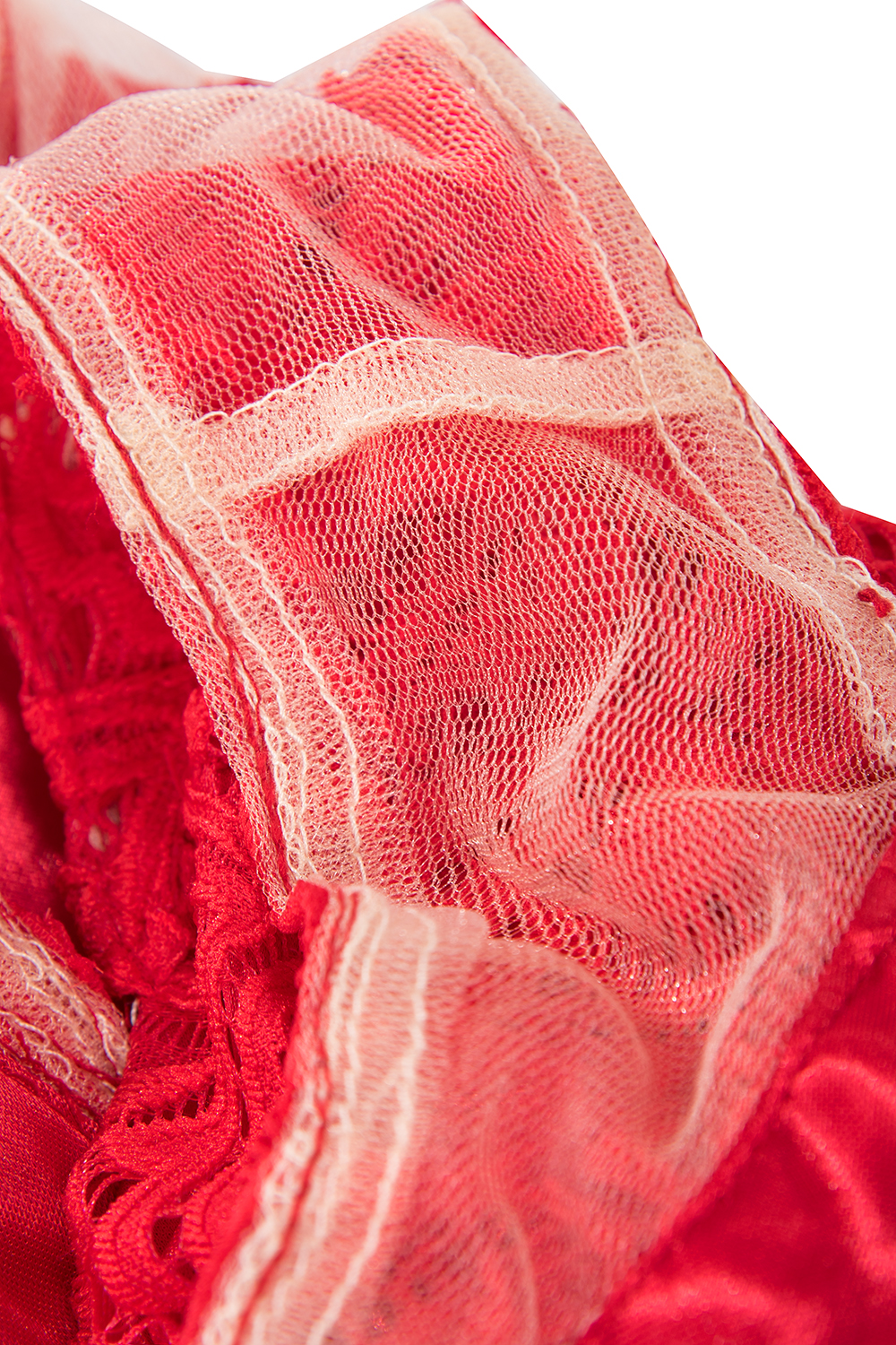 Simple Sleeveless A-line Red Lace Dresses with Ribbon Bow-newarrivaldress