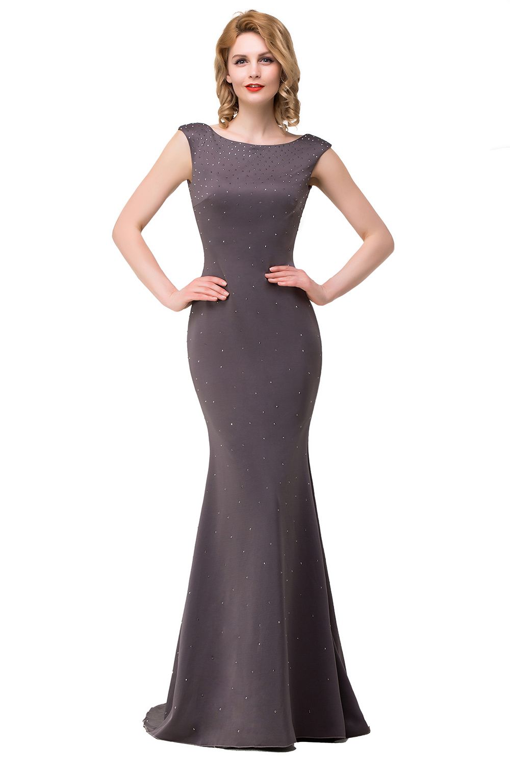 ERIKA | Mermaid Floor-Length Sleeveless Prom Dresses with Beads-newarrivaldress
